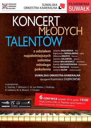 Wejściówki na Koncert Młodych Talentów - Suwałki