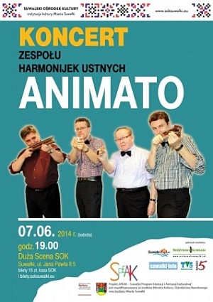 Wejściówki na koncert Zespołu Harmonijek Ustnych "ANIMATO" - Suwałki