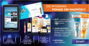 Loteria Eveline z kosmetykami Slim Extreme