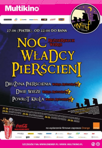 Noc Reżyserskich Wersji Władcy Pierścieni Gdynia, Koszalin, Szczecin, Wrocław, Warszawa