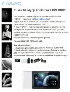 2 COLORS - edycja 10 - wygraj Tablet GOCLEVER TERRA 90