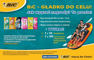 Konkurs fotograficzny "BiC - GŁADKO DO CELU!" Carrefour
