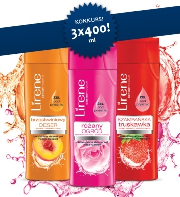 Wygraj zestaw zmysłowych żeli pod prysznic Lirene!