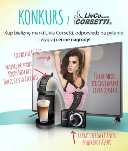 Konkurs z Livia Corsetti bielizna, do godz. 08:30