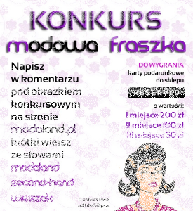 Konkurs "Modowa fraszka"