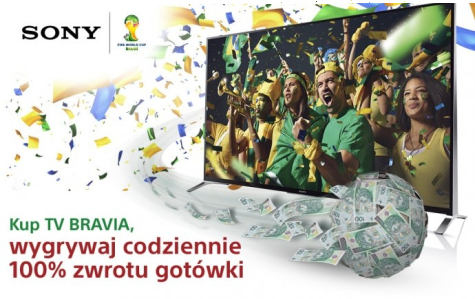 Kup TV Bravia i wygraj codziennie 100% zwrotu kasy!