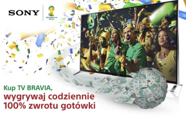 Kup TV Bravia i wygraj codziennie 100% zwrotu kasy!