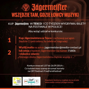 Konkurs "Jägermeister – wszędzie tam, gdzie łowcy muzyki"