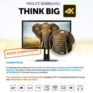 Zaskocz nas i wygraj monitor 4K w konkursie iiyamy !!!