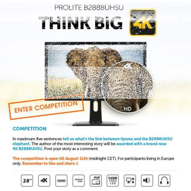 Zaskocz nas i wygraj monitor 4K w konkursie iiyamy !!!