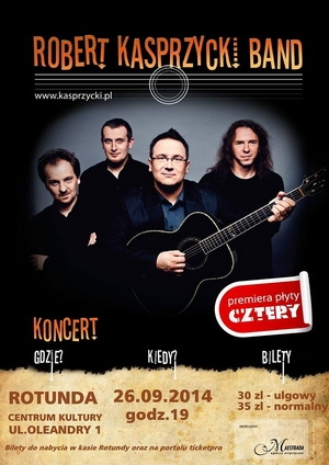 Konkurs "Wygraj podwójną wejściówkę na koncert Roberta Kasprzyckiego" Kraków