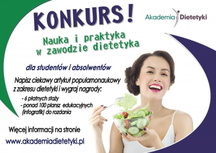 Konkurs "Nauka i praktyka w zawodzie dietetyka"