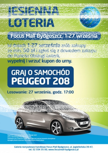 Jesienna Loteria w galerii Focus Mall Bydgoszcz