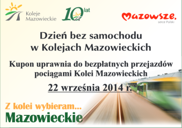 22 września, Dzień bez samochodu w Kolejach Mazowieckich
