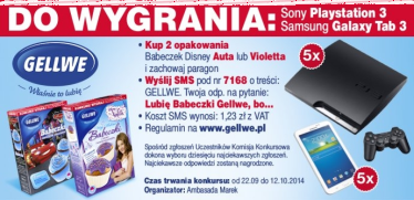 Konkurs "Słodkie chwile z Gellwe i Disneyem"