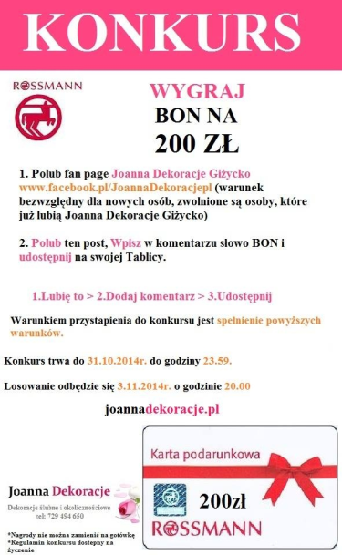Wygraj bon na 200zł