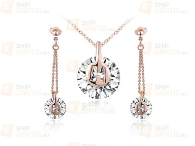 Konkurs ze ShipGRATS.eu o Komplet: naszyjnik i kolczyki z przezroczystymi kamykami