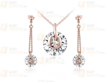 Konkurs ze ShipGRATS.eu o Komplet: naszyjnik i kolczyki z przezroczystymi kamykami