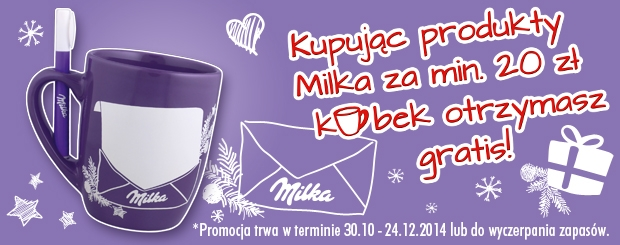 Konkurs "Milka" Kubek na życzenia gratis