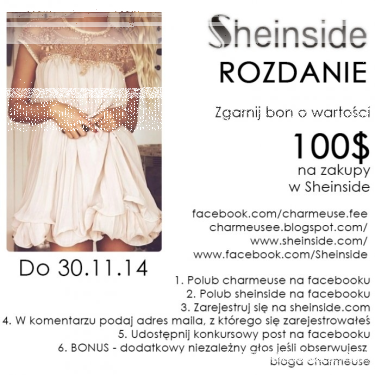 Zgarnij 100$ na zakupy w Sheinside