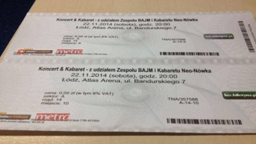 Wygraj podwójne zaproszenie na występ Kabaretu Neo-Nówka połączony z koncertem Zespołu BAJM