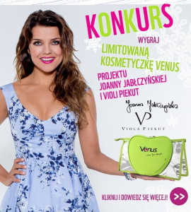 Wygraj limitowaną kosmetyczkę Venus projektu Joanny Jabłczyńskiej i Violi Piekut