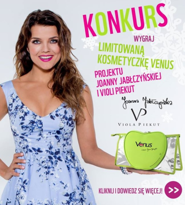 Wygraj limitowaną kosmetyczkę Venus projektu Joanny Jabłczyńskiej i Violi Piekut