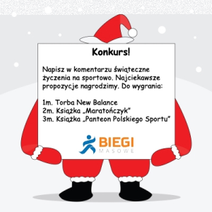 Konkurs "Świąteczne życzenia na sportowo" do godz. 12:00