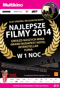 Konkurs "ENEMEF: Noc Najlepszych Filmów 2014" Łódź do godz.22:00