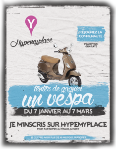 Win a Vespa on hypemyplace