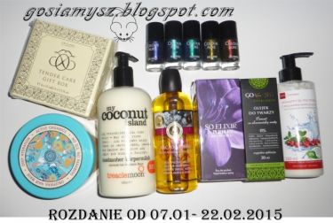 Rozdanie z super nagrodami z gosiamysz.blogspot.com