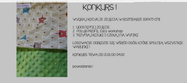 Wygraj kocyk dla swojej pociechy od EsEs workshop !