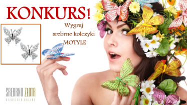 Wygraj srebrne kolczyki motyle