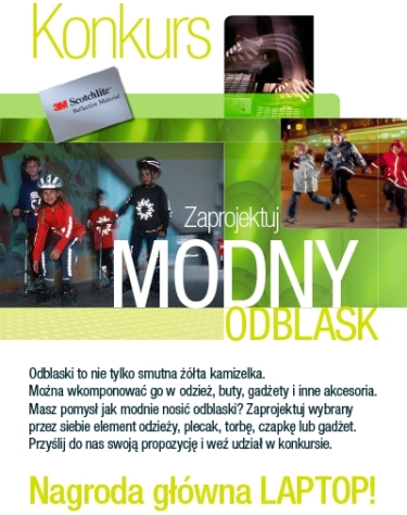 Konkurs MODNY ODBLASK na projekt z użyciem odblaskiem