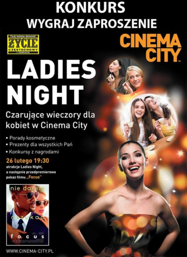 Wygraj zaproszenie Cinem City, Częstochowa, do godz. 14:30