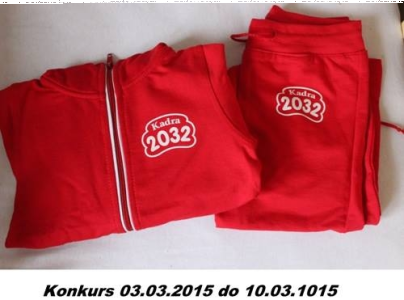 Wygraj czerwony dresik Kadra 2032 w rozmiarze 98