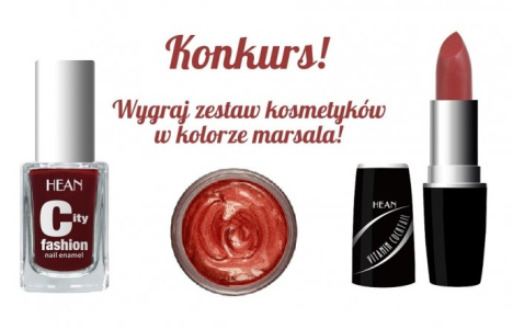 Wygraj pomadkę do ust, błyszczyk i lakier do paznokci w najmodniejszym kolorze 2015 - marsala