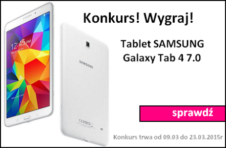 Wygraj tablet Samsung Galaxy Tab 4 7.0 WiFi