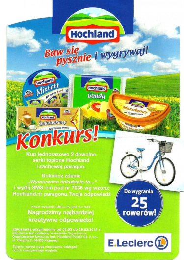 Konkurs "Hochland - Baw się pysznie i wygrywaj" E. Leclerc