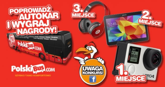 Poprowadź autokar PolskiBus.com i zdobądź wspaniałe nagrody!