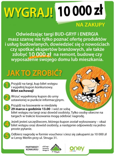 Wygraj voucher na zakupy w sklepie Leroy Merlin o wartości 10 000 zł, Szczecin