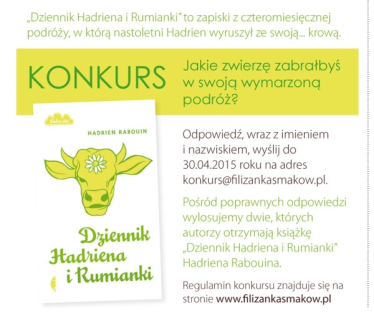 Wygraj książkę "Dzienniki Hadriena i  Rumianki"