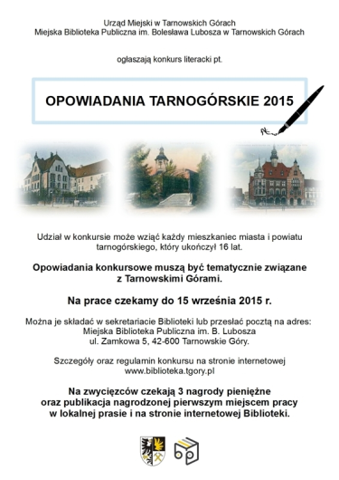 Konkurs "Opowiadania tarnogórskie 2015"