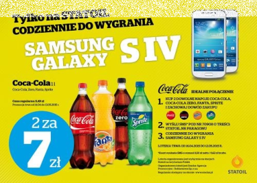 Loteria Coca-Coli na stacjach Statoil