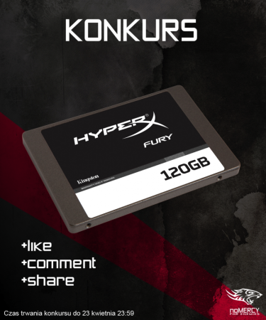 Wygraj dysk HyperX Fury SSD120GB!
