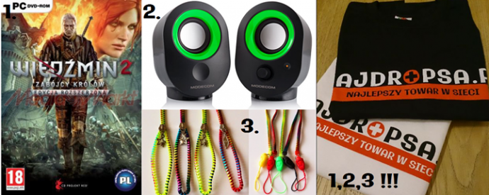 Wygraj grę na PC WIEDŹMIN 2, zestaw głośników na USB i inne wspaniałe nagrody !