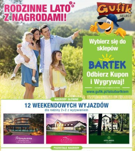 Konkurs: Lato z Bartkiem, Odbierz Kupon – wygrywaj nagrody.