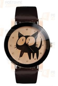 Konkurs z ShipGRATIS.eu o Zegarek z kotem w czarnym kolorze