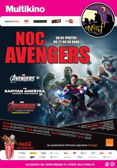 Wygraj wejściówki na ENEMEF NOC AVENGERS, do godz. 12:00
