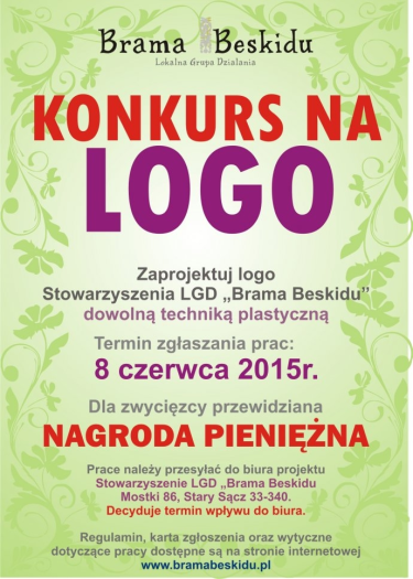 Konkurs na nowe LOGO Stowarzyszenia LGD "Brama Beskidu"